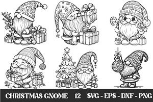 Christmas Gnome Bundle, an Object Illustration by Libby Wishes