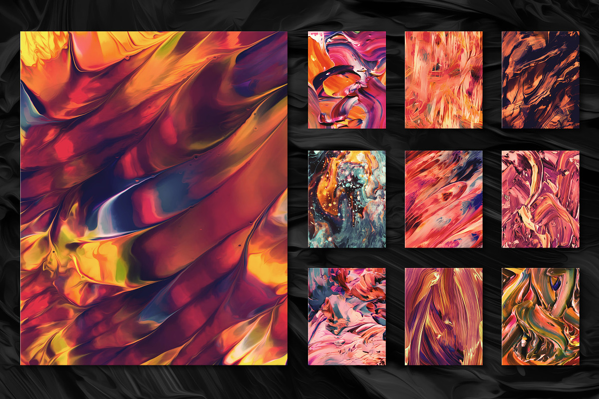 Flow Bundle—300 fluid paint textures, a Texture Graphic by Chroma Supply (Photo 13 of 34)