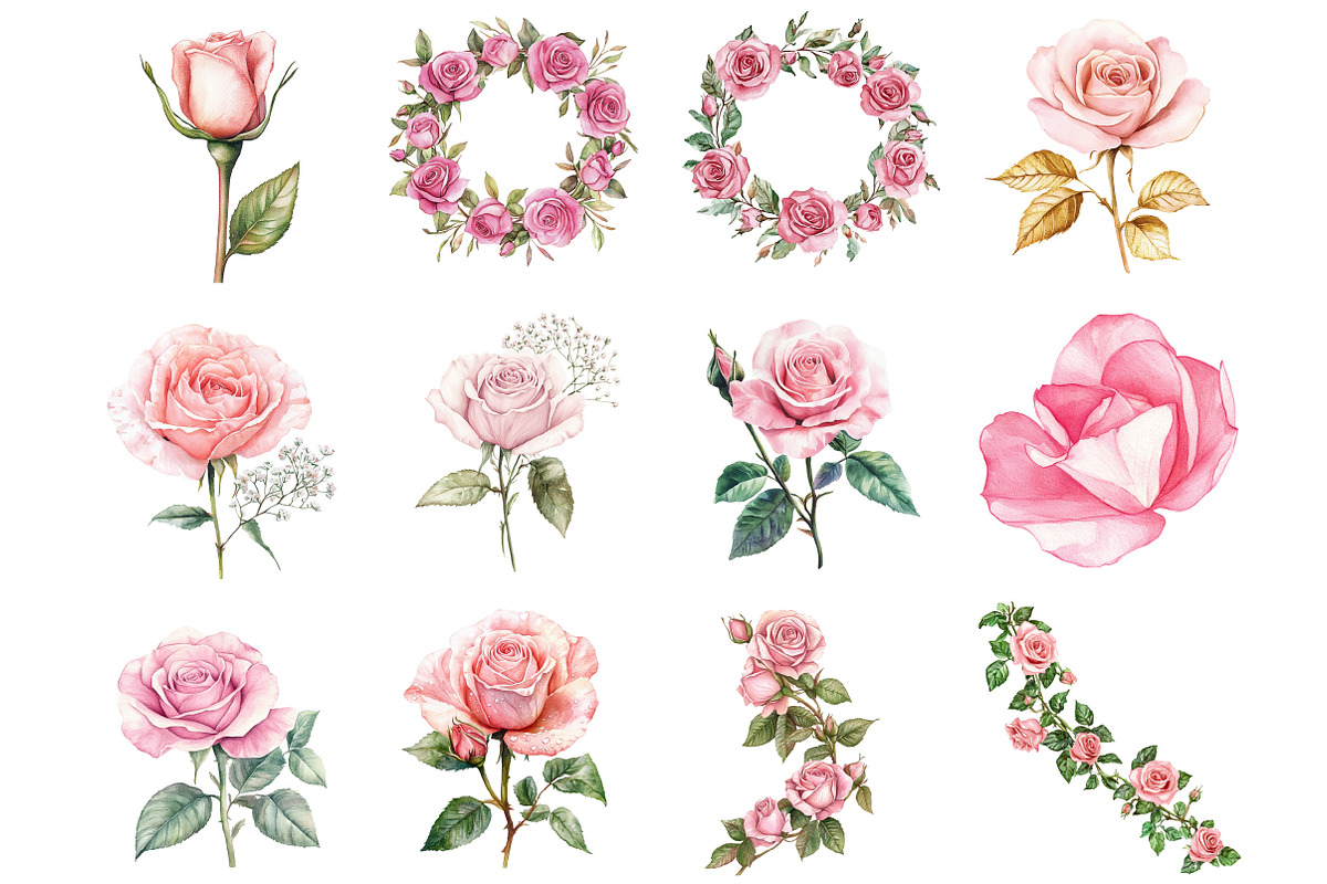 Blush Pink Roses Wedding, an Illustration by Design Market (Photo 2 of 3)
