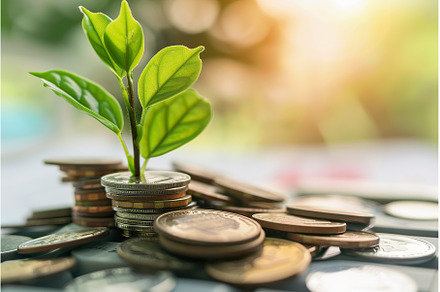 Financial Growth Concept with, a Business Photo by Lermont51