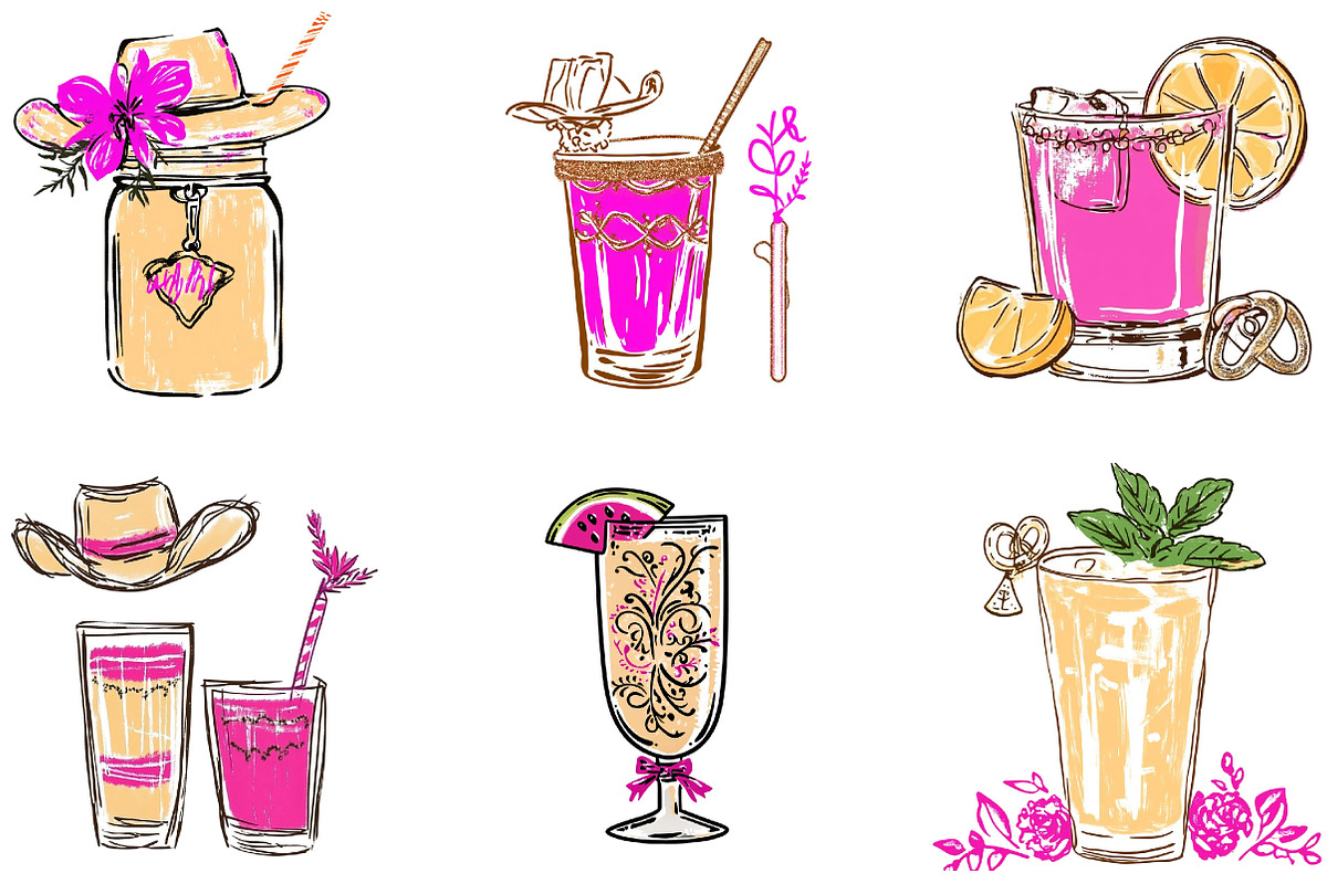 Western Bachelorette Cocktail, an Illustration by Designking (Photo 5 of 5)