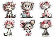 Whimsical Easter Cats Clipart, an Illustration by Daily.Designs (Thumbnail 7 of 8)