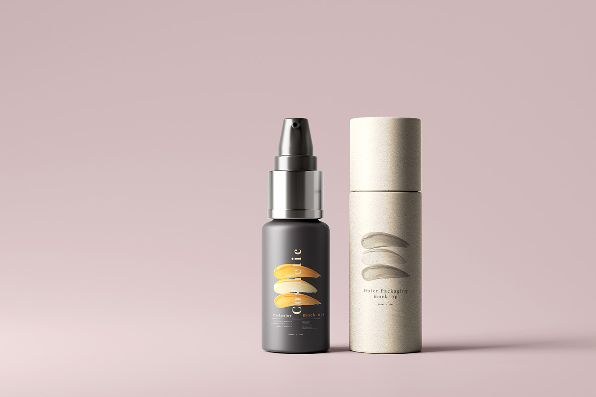 Dark Plastic Cosmetic Mockup Bundle, a Cups & Container Mockup by pmvch (Photo 92 of 111)