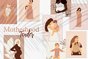 Tender Motherhood Prints Set, a Decorative Illustration by Katerina Osa (Thumbnail 1 of 9)