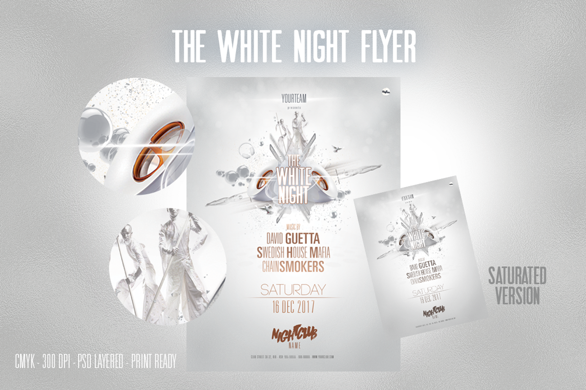 The WHITE NIGHT flyer, a Flyer Template by mafisa design