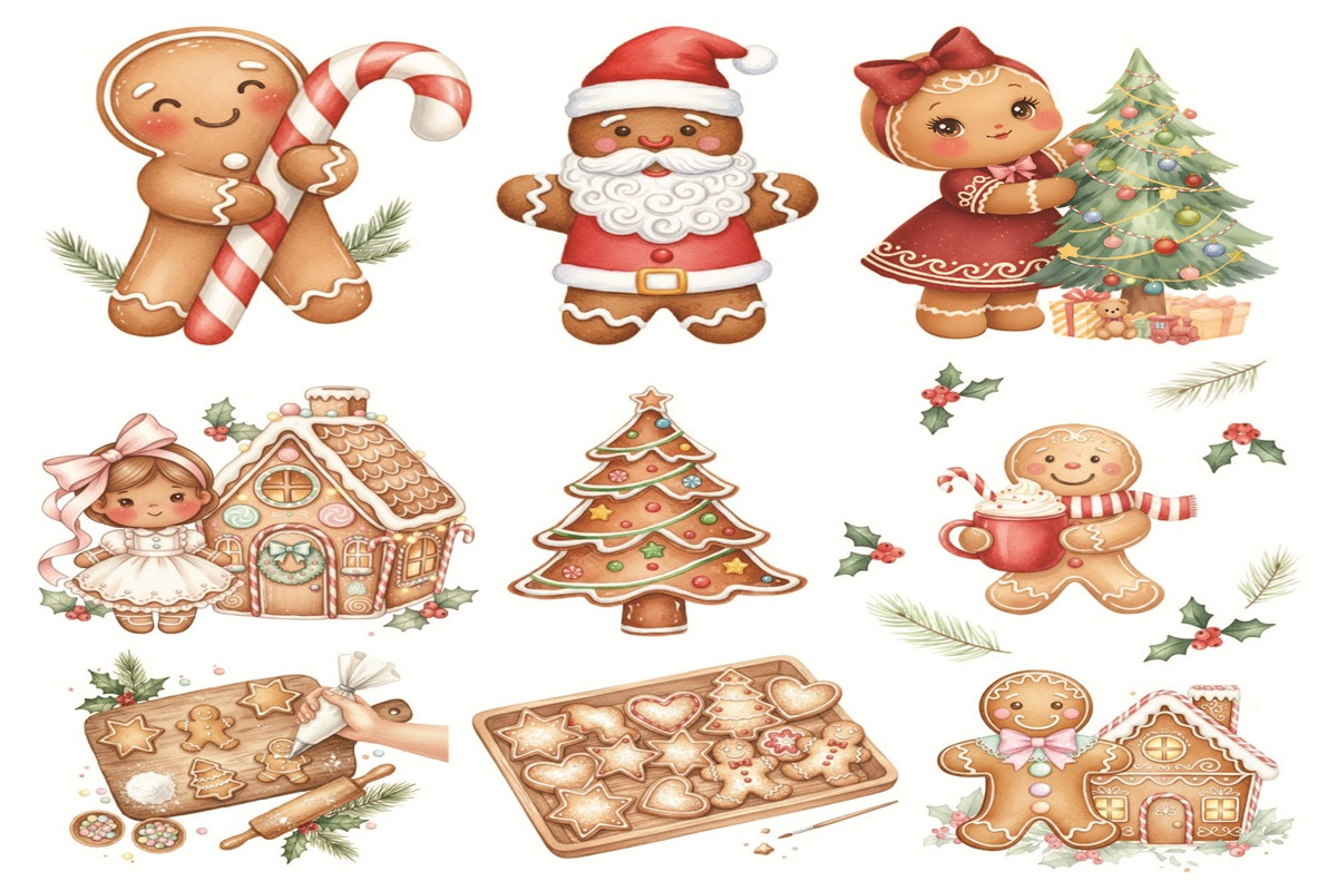 Christmas Gingerbread PNG Clipart, an Object Graphic by Digi_Design_World (Photo 2 of 2)