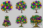 Mardi Gras Tree Clipart, an Illustration by Sublimation Artist (Thumbnail 4 of 6)