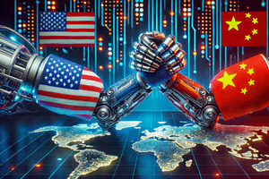 Technological Competition Between th, an Illustration by Perpis