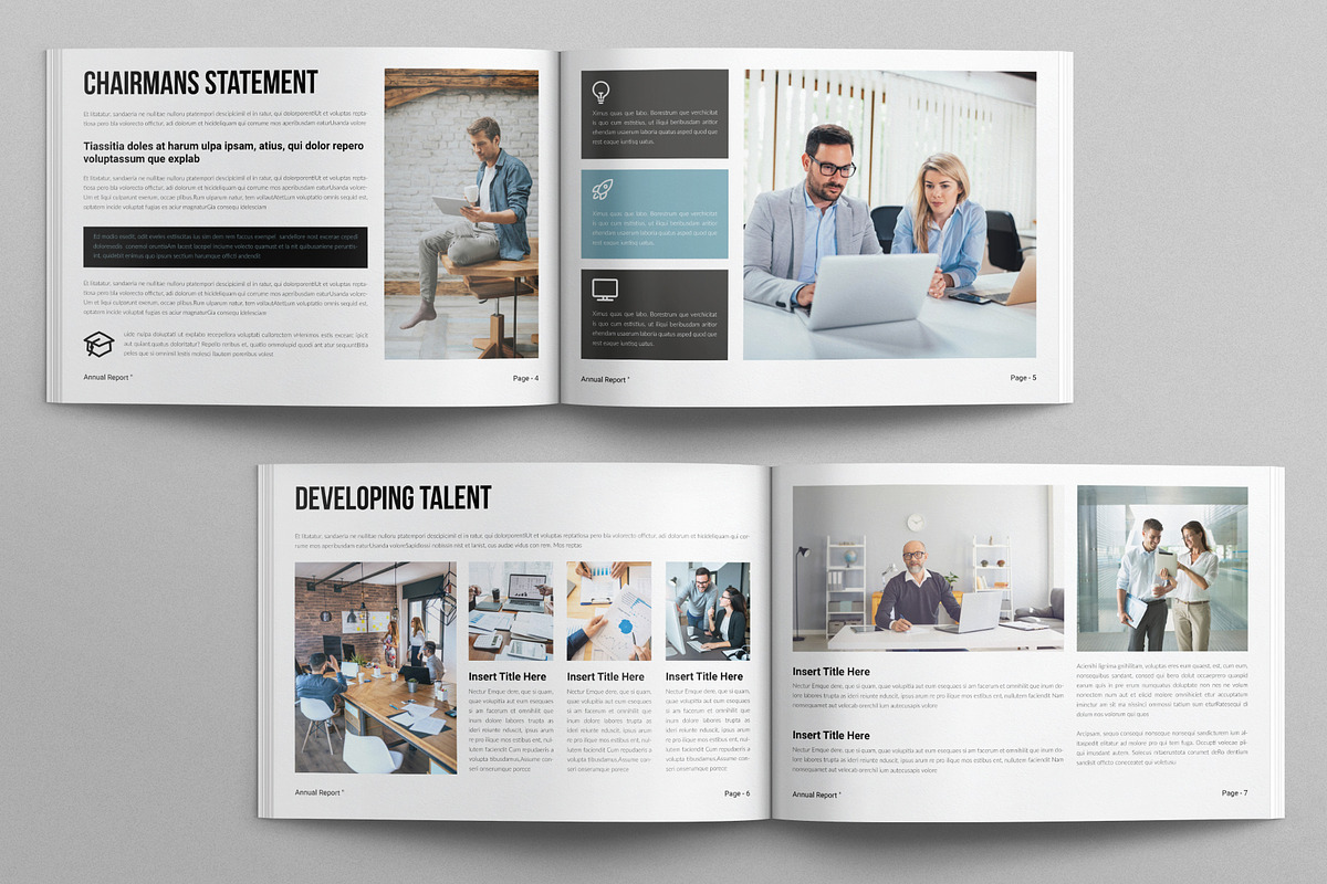 Annual Report Template Landscape, a Brochure Template by E-Type (Photo 3 of 7)