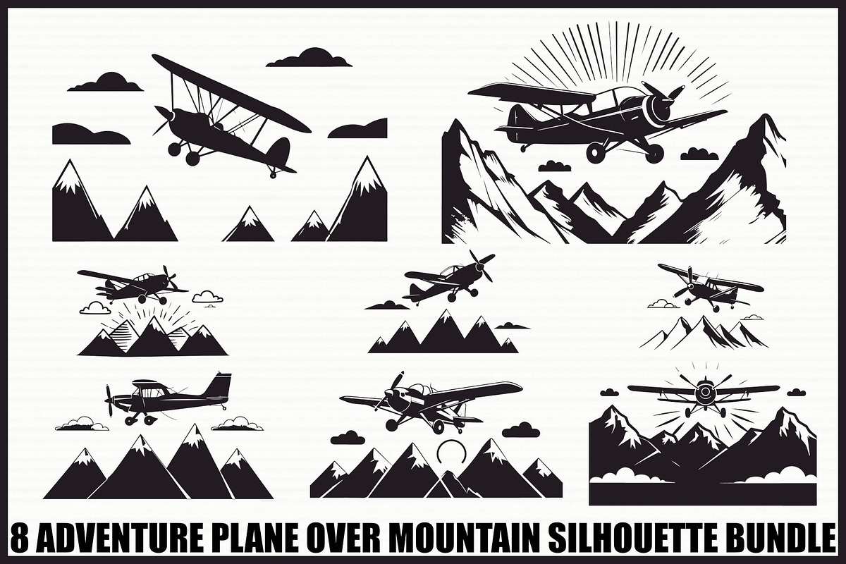 Adventure Plane Set, an Illustration by jahid234 (Photo 1 of 9)