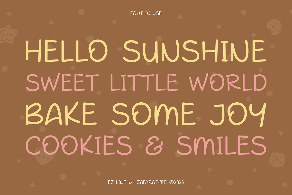 EZ Biscuit, a Handwritten Font by Zafara Studios (Photo 5 of 6)