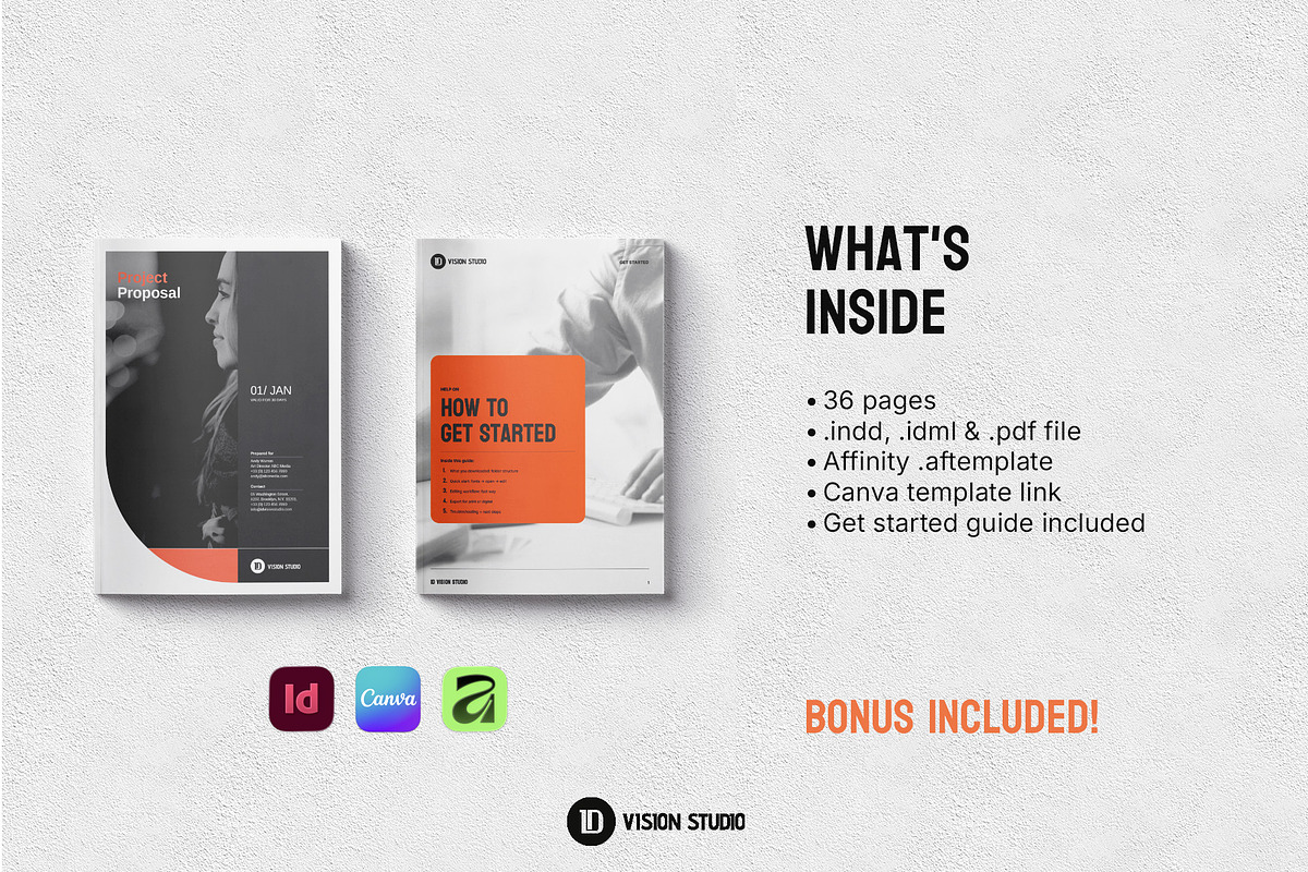 Project Proposal Template InDesign, a Brochure Template by ID Vision Studio (Photo 2 of 17)