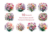 Cosmos Watercolor Floral Clipart, a Decorative Illustration by ForhadGFX (Thumbnail 5 of 15)