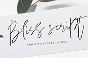 Bliss Script Stylist!, a Script Font by Dirtyline Studio (Thumbnail 1 of 8)