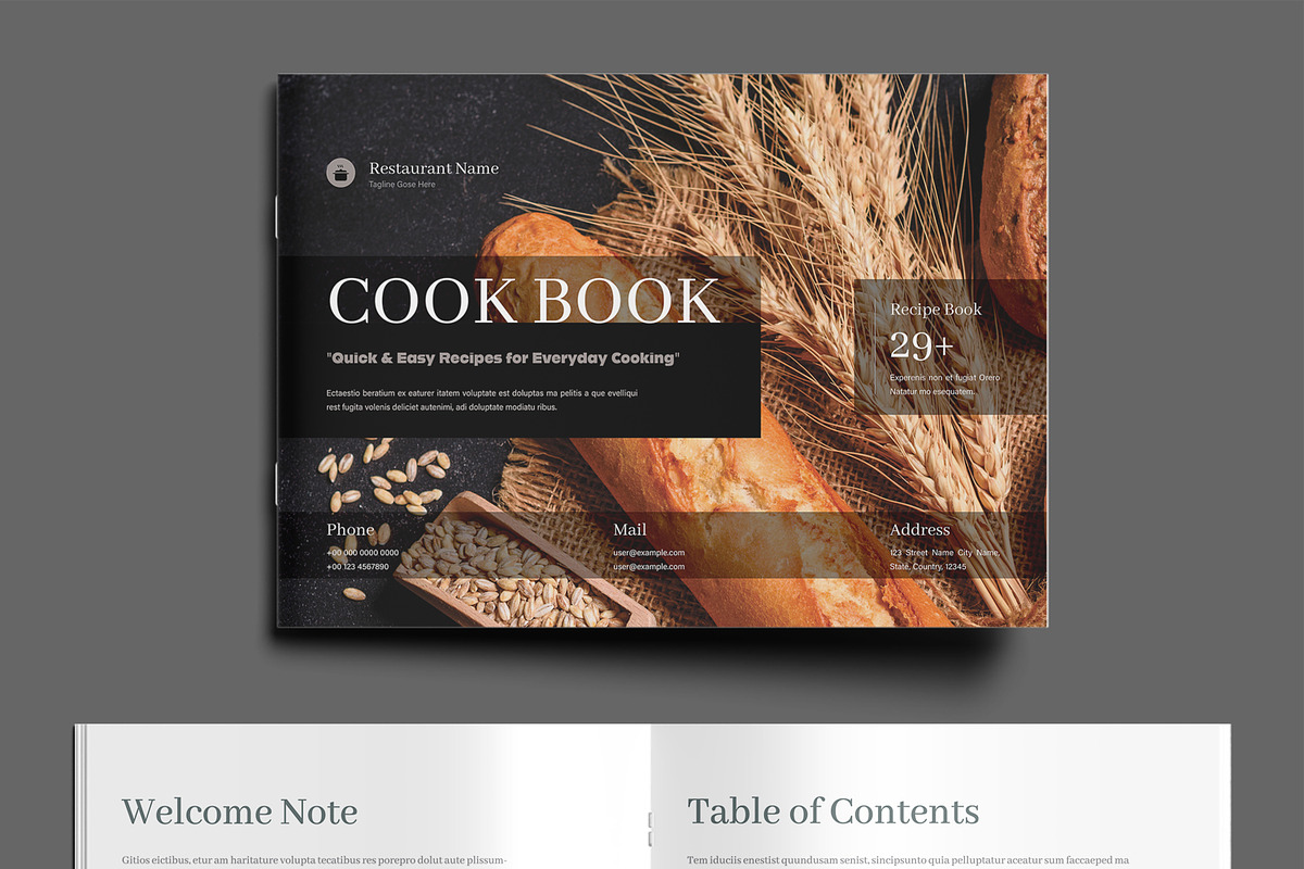 Cookbook for Recipes and Food Lovers, a Brochure Template by MightyDesign (Photo 2 of 9)