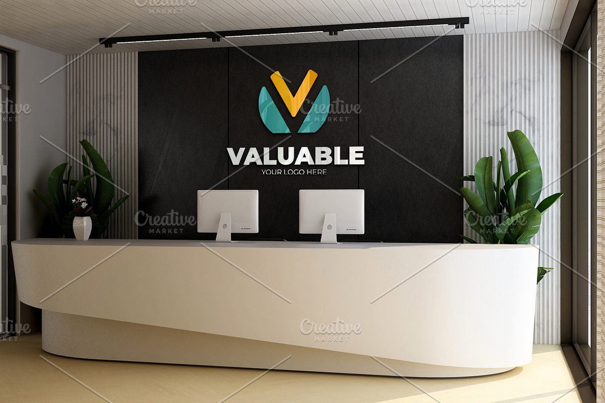 PSD Office Receptionist Room Mockup, a Product Mockup by Ayy (Photo 6 of 12)