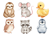 cute baby animals clipart, an Animal Illustration by BerryPieArt (Thumbnail 4 of 4)