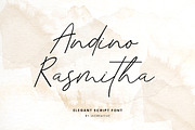 Andino Rasmitha Signature Font, a Script Font by UICreative (Thumbnail 1 of 10)