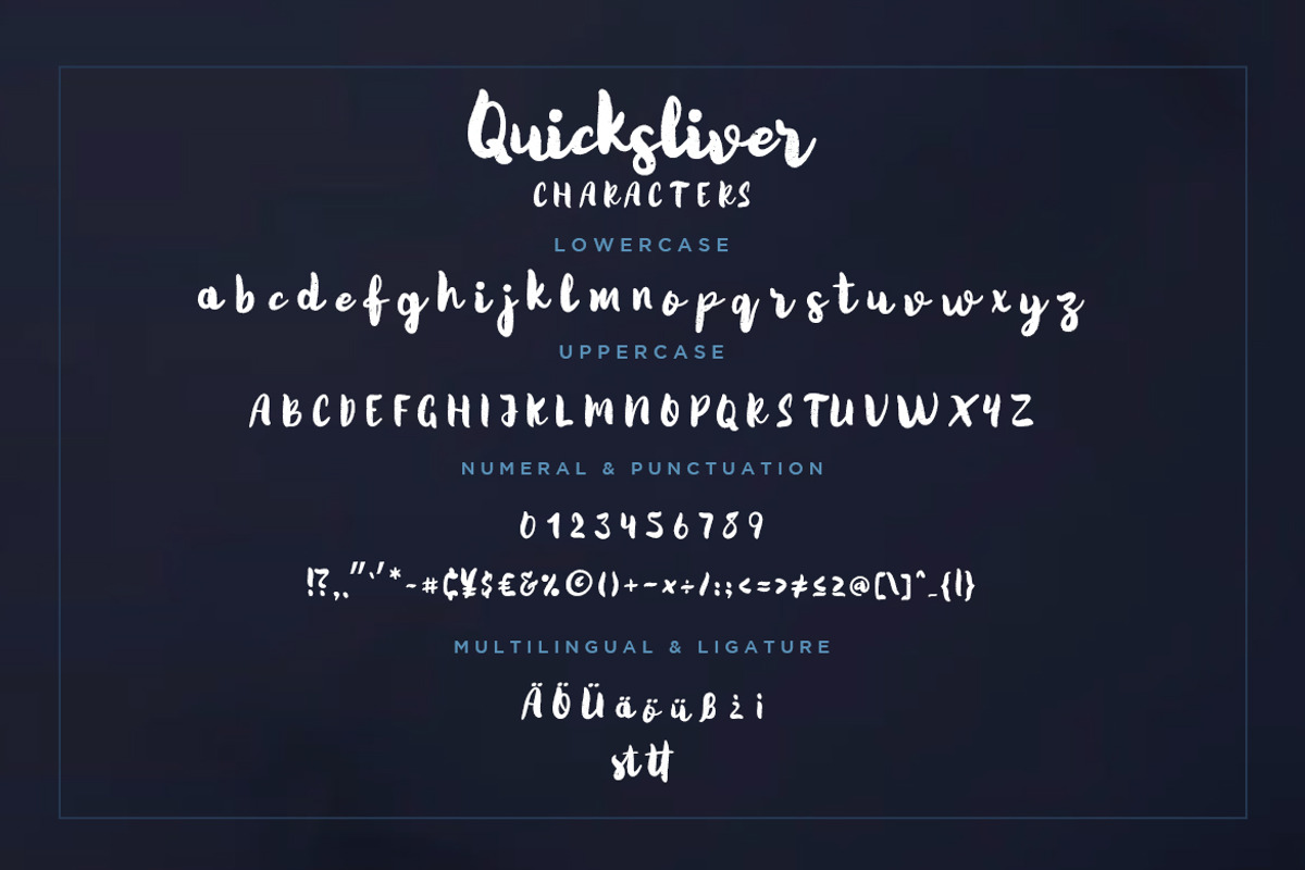 Quicksliver Brush Advertisement Font preview 7