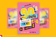 90s Party Flyer Template, a Flyer Template by Satgur Graphic Design (Thumbnail 3 of 5)