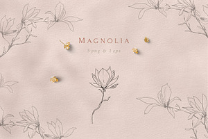 Magnolia Fine Line Clipart