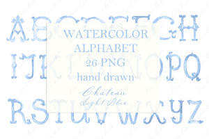 Chateau Vintage Letters Watercolor