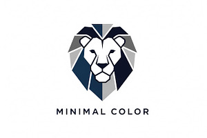 Minimal Geometric Lion, a Branding & Logo Template by Logocreative