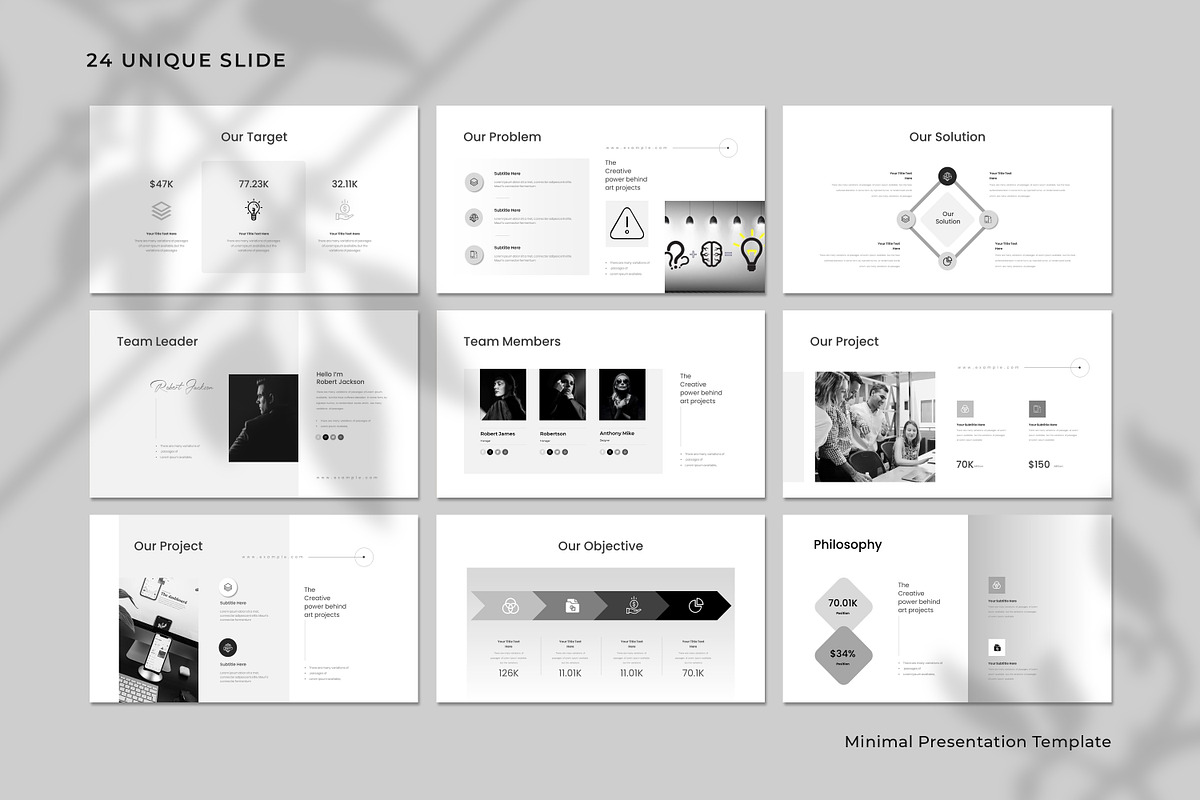 Minimal PowerPoint Presentation Temp preview 7