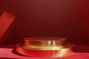 Luxurious gold podium display mockup, a Photo by Iftikhar Alam