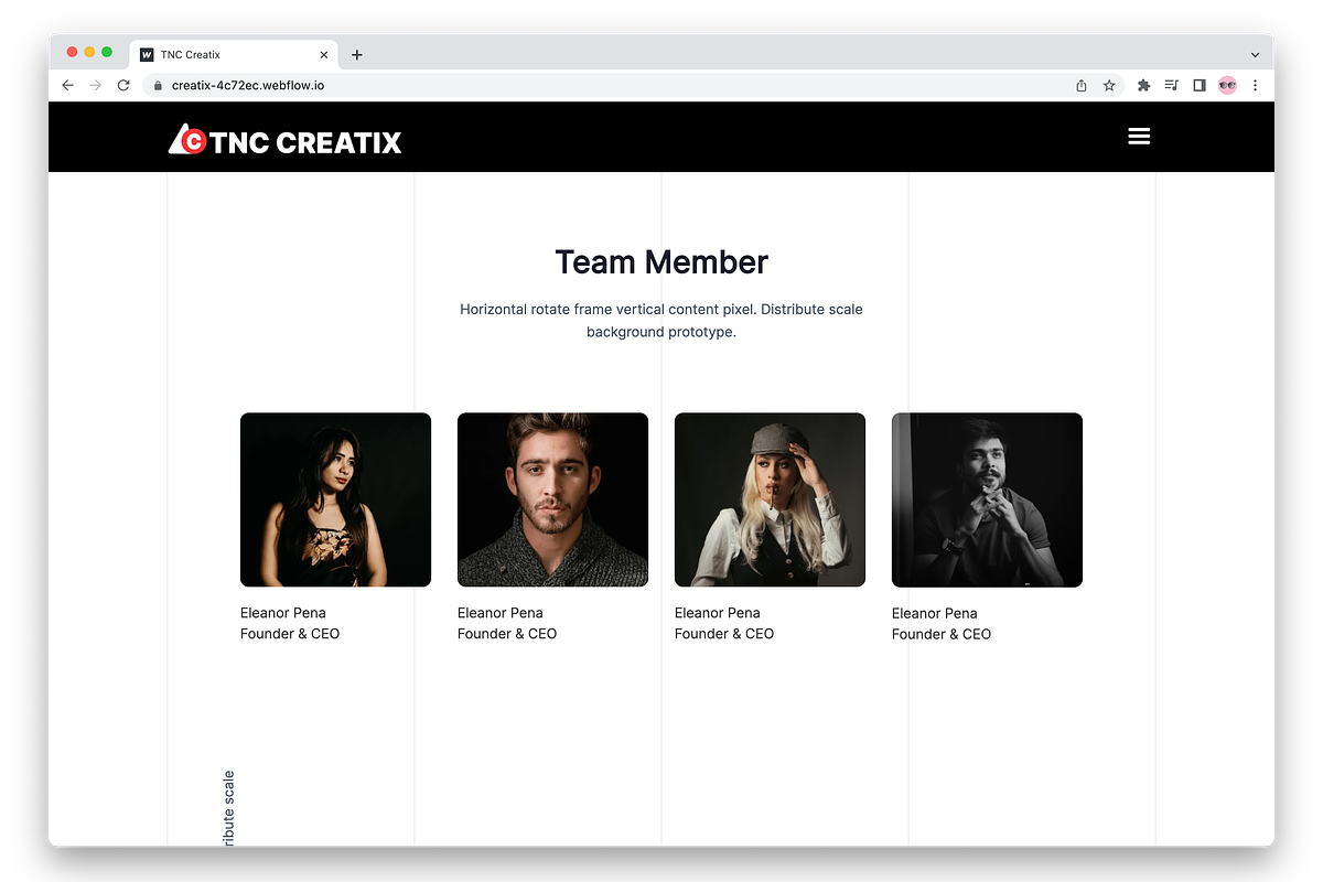 TNC Creatix Agency Webflow Template, a HTML Template by TNCFlow (Photo 4 of 10)
