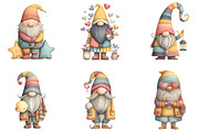Whimsical Quirky Gnome Clipart, an Illustration by CraftArtStudio (Thumbnail 4 of 6)