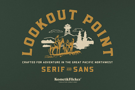 Lookout Point - A Rustic Font