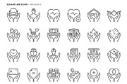 Square line icons, an Outline Icon by Howcolour (Thumbnail 71 of 85)