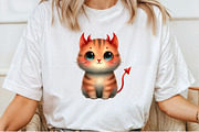 Whimsy Halloween Cat Clipart, an Animal Illustration by Pixels.Craft (Thumbnail 5 of 7)