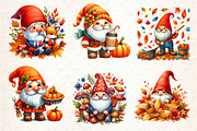 Autumn Gnomes Clipart, an Illustration by Dream Creation (Thumbnail 5 of 6)