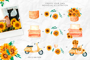 Watercolor Sunflowers Collection, an Illustration by Art Dari Autumn (Thumbnail 8 of 15)