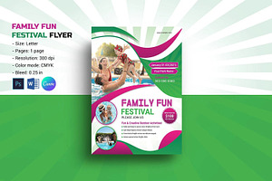 Family Fun Festival Flyer Template, a Flyer Template by Template Shop