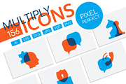 Colorful multiply icons collection, an Outline Icon by Boyko Pictures (Thumbnail 1 of 10)