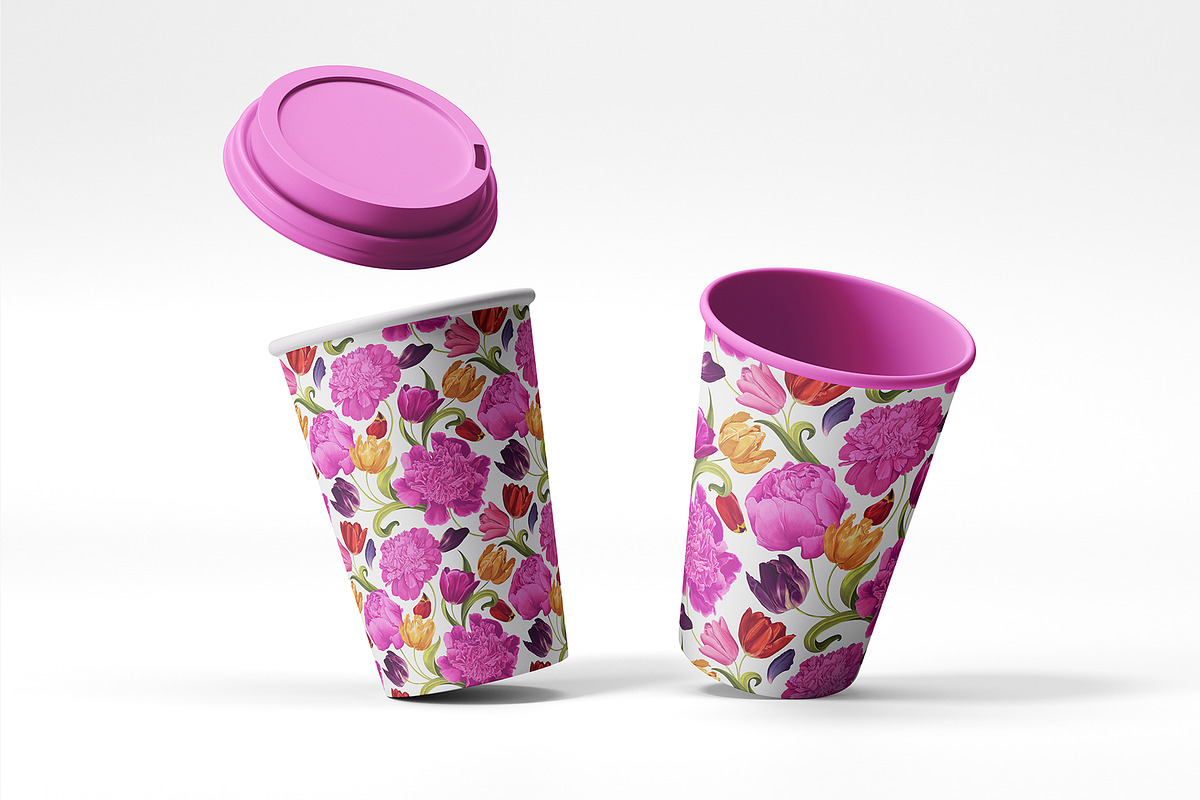 Bright Pattern Peony & Tulips, a Pattern Graphic by MarynaPetrovska (Photo 7 of 9)
