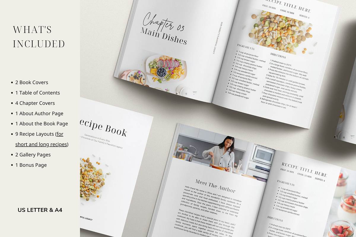 Recipe Book Template CANVA, a Magazine Template by OrganizationOasisRo (Photo 3 of 10)