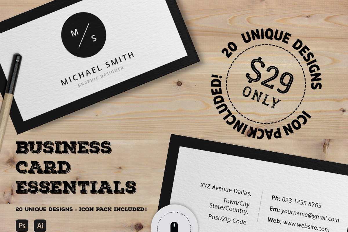 The Essential Business Card Bundle, a Business Card Template by 3Angle (Photo 2 of 3)