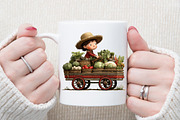 Watercolor little Farmer Clipart Set, an Illustration by Sublimation Artist (Thumbnail 5 of 6)