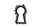 Floral Keyhole Frame SVG Bundle, an Illustration by Designs_River (Thumbnail 11 of 31)
