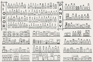 Liquor and Groceries | Vector