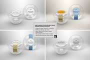 Clear Dome Bowls Packaging Mockup, a Cups & Container Mockup by INCDesign (Thumbnail 3 of 6)