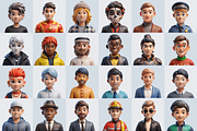 3D Avatars - 168 Avatar Icons, a Characters & Person 3D Model by Palleon (Thumbnail 3 of 8)