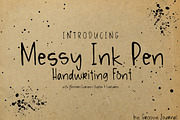 Messy Ink Pen Handwriting Font, a Handwritten Font by Groovy Fonts by Mindy (Thumbnail 1 of 6)