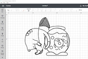 Funny Kawaii Cats Outline Clipart, an Animal Illustration by ARTify Illustrations (Thumbnail 6 of 7)