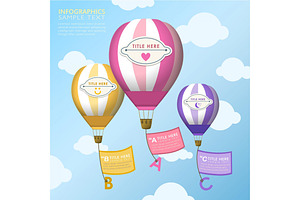 Abstract Hot Air Balloons Infographi