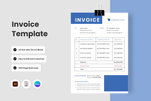 4 Set Business Invoice Template V2, a Print Template by twinstd